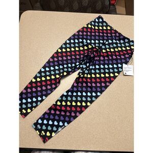 NWT! Wodbottom Women’s Large Workout Leggings - Rainbow Hearts Pattern